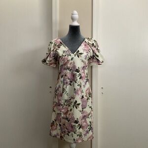 🔷 ASOS FLORAL PRINT V NECK DRESS